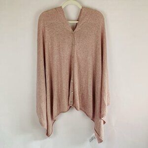 Puli Shawl Cape Poncho Sweater Scarf Women's Old Money Pink Soft Wool Cashmere